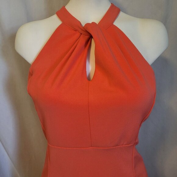 JULIA JORDAN Pencil Cut Dress Halter Style Top, Pink, Size 14, Lined, NWOT - Picture 2 of 7